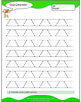 okul öncesi çizgi çalışmaları